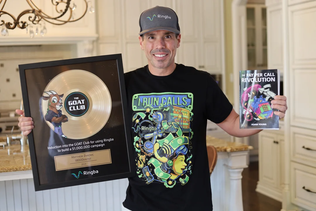 Ringba User Stories - Matt Zivkovic with the GOAT Club Award and The Pay Per Call Revolution